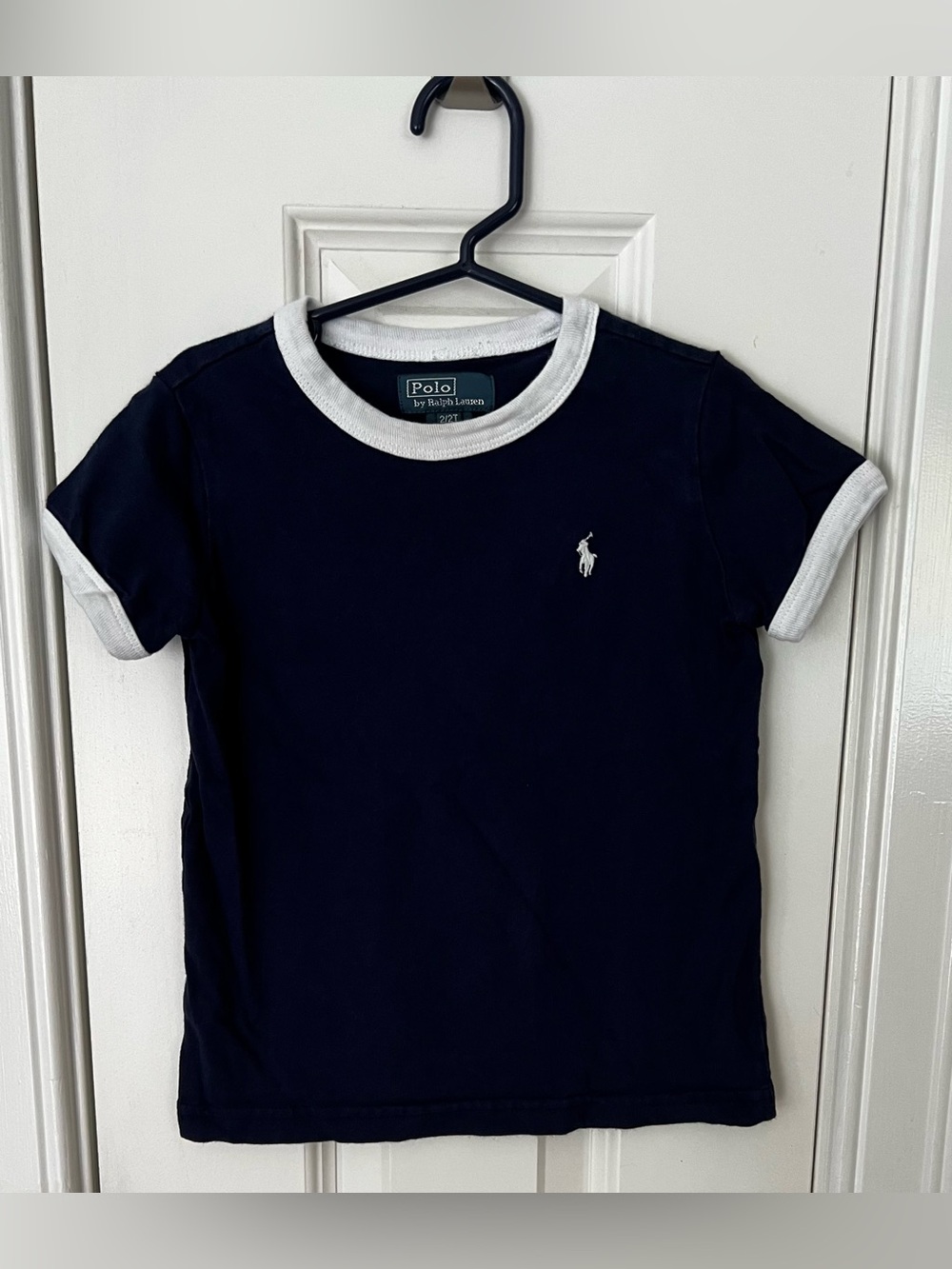 Polo by Ralph Lauren Navy Short Sleeve Tee with White Trim